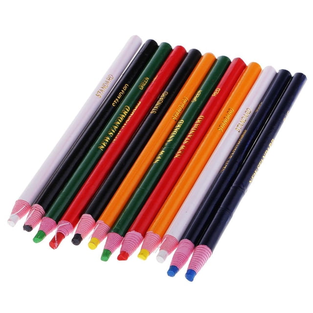 12 Pedazos Peel Off Marcadores Lápiz de Costura Artesanías Bricolaje Hugo China Marker Grease Pencil