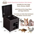 thumbnail image 2 of EHHLY Outdoor Cat House Waterproof, Outside Multiple Feral Cat Houses Weatherproof, Cat Litter Box Enclosure, Durable Resin Plastic, Brown, 2 of 11