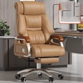 thumbnail image 2 of leather boss chair computer chair household furniture reclining office comfortable long-lasting sitting rotating business chair My Lux Decor Round, 2 of 16