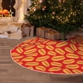 thumbnail image 5 of Sikiie A Big Hot Dog Nativity Christmas Tree Skirt, Jesus Christian Winter Holiday Tree Mat Decoration(30-48IN)36", 5 of 6