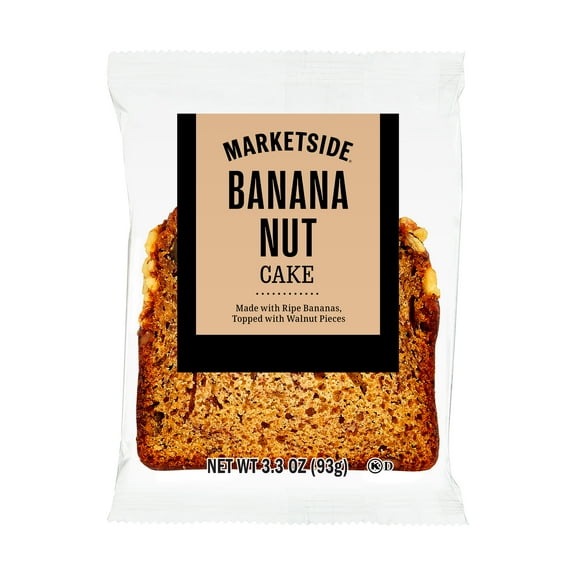 Marketside Individually Wrapped Banana Nut Cake Slice, 1 Count, 3.3 oz