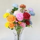 thumbnail image 3 of XmhyTop 6 piezas de flores artificiales de tacto real, flores falsas para decoración del hogar, oficina, boda, arreglo de ramo de flores artificiales para decoración (púrpura, 25,6 pulgadas de largo), 3 of 5