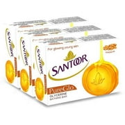Santoor Pureglow Bathing Bar with Almond Oil & Glycerine Soap 3Nx125g