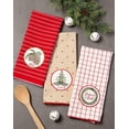 thumbnail image 3 of KKFEN-Holiday Kitchen Towels Embroidered Dish Towel Set, 18x28, Noel, 3 Piece, 3 of 4