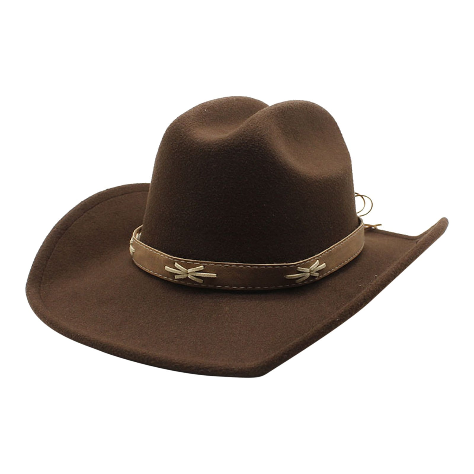 Suede Cowboy Cowgirl Hat Classic Coffee Deluxe Dark Brown Cowboy Cowgirl Sheriff Faux Suede Stetson  main image 3