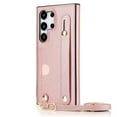 thumbnail image 2 of Allytech Slim Case for Samsung Galaxy S25 Ultra with Card Slot & Shoulder Strap, Premium PU Leather Adjustable Strap Wristband Kickstand Shockproof Full Protective Cover for Women Men - Rosegold, 2 of 11