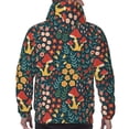 thumbnail image 7 of Rateoe Mushrooms And Flowers Pattern Mens Hoodie, Pullover Hooded Sweatshirt, Kangaroo Pocket Hoodie Ideal for Daily Wear, Travel and Home-Small, 7 of 7