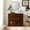 Walnut, variant on Mid Century Modern Sideboard Cabinet, Fluted Design Buffet Storage Cabinet with 2 Outlet Holes, Narrow Sofa Table for Entryway, Kitchen Coffee Bar, Hallway Organization, Dark Walnut