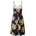 thumbnail image 2 of Sinhoon Vintage Women Dress Sexy Bohemian Floral Tunic Beach Dress Striped Sundress, 2 of 5