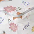 thumbnail image 4 of Fox Rectangle Pouf, Repetitive Pattern with Animal Head Hearts and Colorful Flowers Nature Themed, Under Desk Foot Stool for Living Room Office Ottoman with Cover, 25", Multicolor, by Ambesonne, 4 of 4