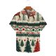 thumbnail image 4 of Hombres de Manga Larga, Navidad Impresa Turndown Collar Blusa, Casual Moda Botón Camisa para las Vacaciones, 4 of 5