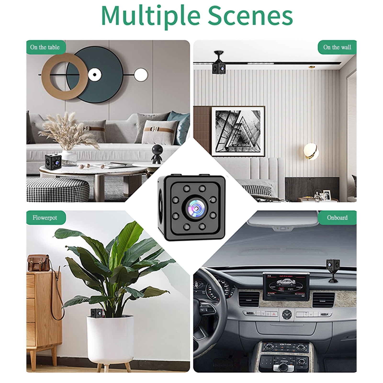 1080P WiFi Security Camera, Night Vision Motion Detection 150° Wide Angle 2-Way Audio Cloud Storage Home Surveillance Wireless Indoor Outdoor Baby Pet Monitor