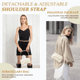 thumbnail image 6 of DAKOMM Shoulder Bag, Shoulder Bag for Women with 2 Removable Straps, Cute Crossbody Handbag with Zipper Closure, Retro Classic Purses, Trendy Vegan Leather Shoulder Tote HandBag, White, 6 of 6