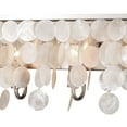 thumbnail image 3 of Elsa 6 Light Satin Nickel Capiz Shell Coastal Bathroom Vanity Fixture, 3 of 8