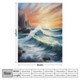 thumbnail image 4 of Chilfamy Waves Rocks Sunset Flannel Throw Blanket for Couch Sofa Bed Office Decor All Seasons Gift 50x60in, 4 of 6