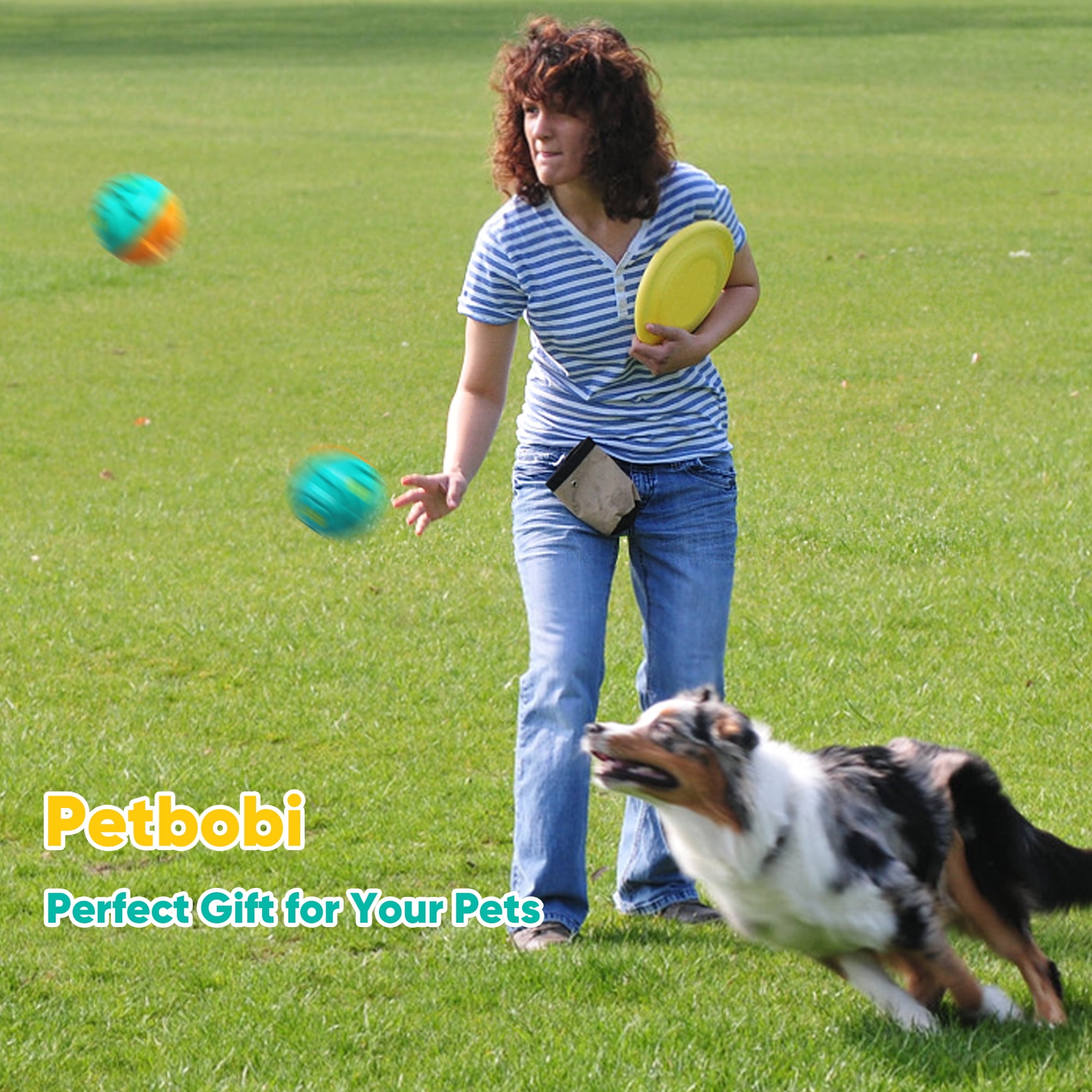 Petbobi Interactive Dog Toys Monster Active Ball for Dogs with Battery  Operated, Squeaky Moving Balls and Chewable Plush Cover for Small Medium  Dogs