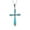 Blue-Turquoise, variant on Bling Jewelry Womens Vintage Western Turquoise Gemstone Cross Pendant Necklace in Sterling Silver