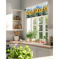 thumbnail image 3 of Valance Curtains for Windows Sunflower Kitchen Curtians Window Treatment Mountain Scenery Topper Curtain Rod Pocket Valances for Kitchen Bathroom Living Room 54x18in, 3 of 9