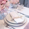 thumbnail image 5 of Uxcell Satin Table Napkins Polyester Table Napkin for Weddings and Restaurants White, 5 of 6