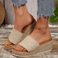 thumbnail image 2 of Mepaouo Sandales à Talon Compensé pour Femmes, à Enfiler, Espadrilles, Plateforme, Été, Plage, Marche, Chaussures à Semelle Plate, 2 of 7