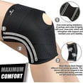 thumbnail image 3 of Knee Brace for Knee Pain, Compression Knee Support with Air Mesh Fabric, Adjustable Knee Wrap with Side Stabilizers, Ultra-Soft Bandage for Sports, Running, Meniscus Tear, ACL, Arthritis Relief, 3 of 6