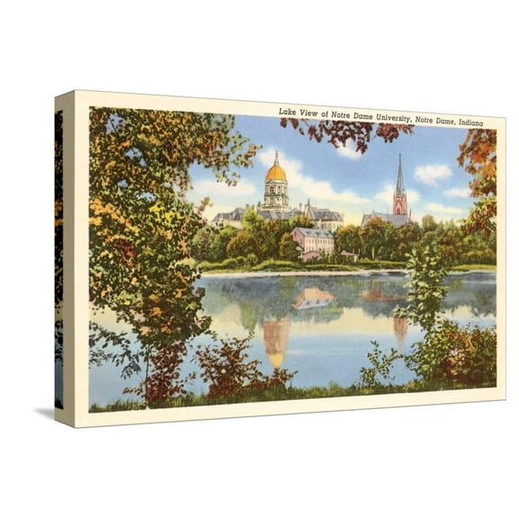 Art.com Lake View, Notre Dame, Indiana Stretched Canvas Print Wall Art, 18" x 12"