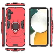 SaniMore for Samsung Galaxy A34 5G Case, Anti-Fall Shock Absorption Rugged PC Backplane Cover with Metal Folding Ring Bracket Military Grade Shockproof Protective Shell for Samsung A34 5G, Red