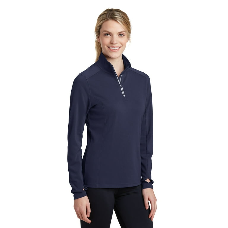 Sport Tek Women s 1 4 Zip Textured Pullover Walmart