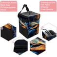 thumbnail image 2 of Starry Dinosaur Car Trash Can Mini Trash Can, Foldable with Lid, Leak-Proof, Hanging Storage Bag, 2 of 6