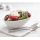 thumbnail image 4 of 2 Pack Porcelain Angled Serving Bowls Ceramic White Salad Bowls Set Slanted Bowls, 26oz (770ml), 4 of 5
