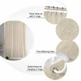 thumbnail image 6 of Shower Curtain Beige Linen Texture Bathroom Curtains with Hooks, Waterproof Fabric Farmhouse Solid Color Bath Shower Curtains Set for Bathroom Bathtubs Decor 36x72 Inch, 6 of 8