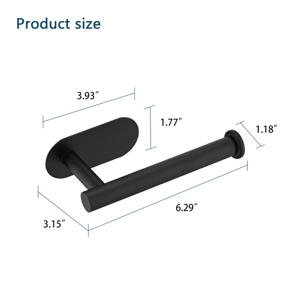 Toilet Paper Holder Self Adhesive, Stainless Steel Rustproof Adhesive Toilet Roll Holder no Drilling