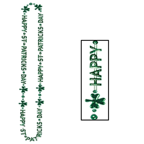 Beistle Happy St Patrick's Day Beads-Of-Expression (Case of 12)