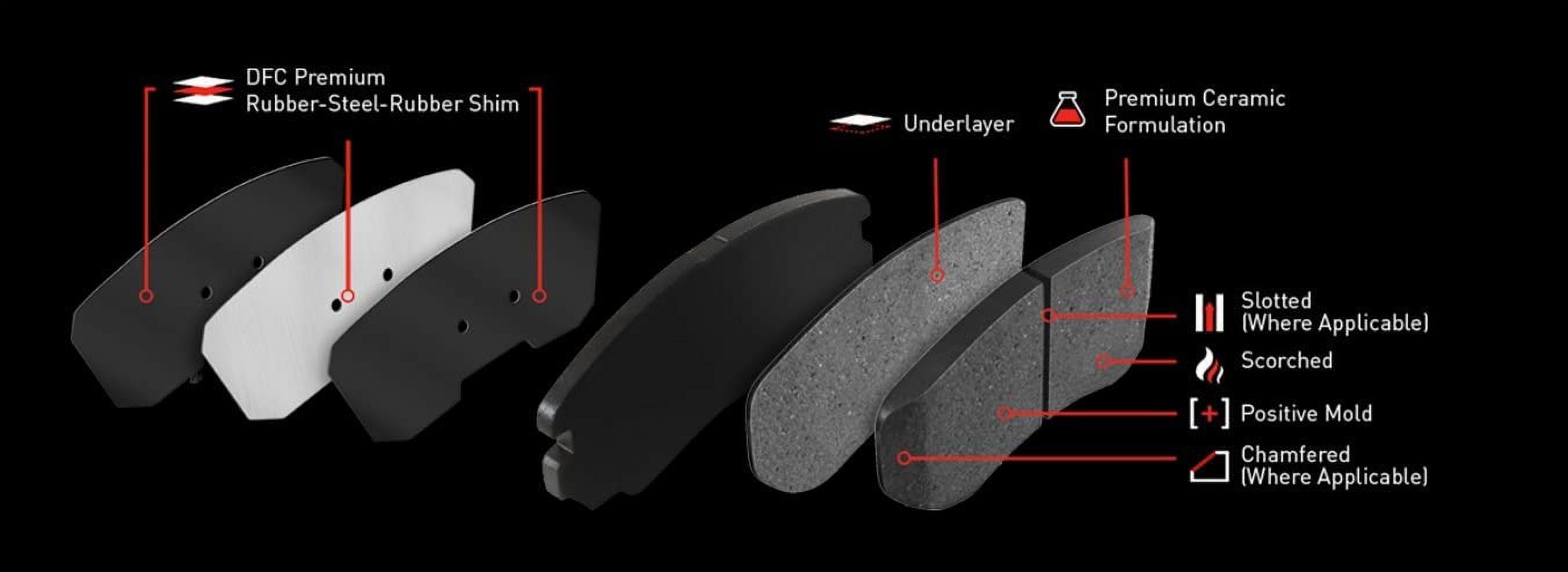 Dynamic Friction Company 1310-1771-01 DFC 3000 Ceramic Brake Pads and Hardware Kit