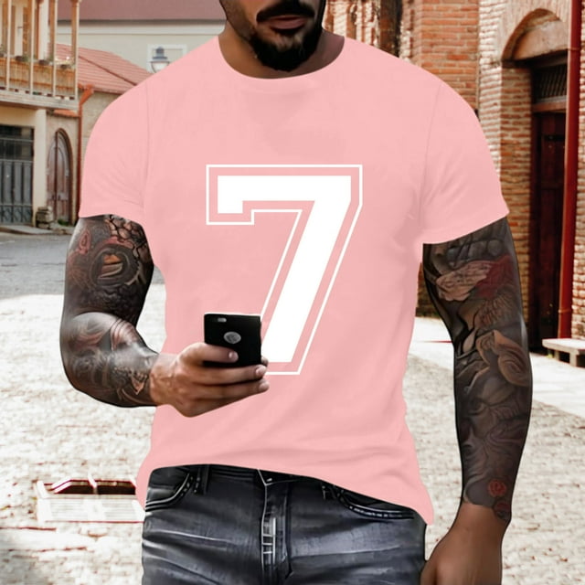 Tops para hombre, blusas y camisas de cuello redondo y manga corta para hombre, blusas estampadas de moda para hombre, jersey de cuello redondo y manga corta, blusa de poliéster para hombre.