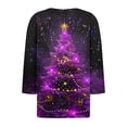thumbnail image 4 of Drovellove Women's V Neck 3/4 Sleeve Printed Blouse - Casual Button Down Top for Home or Office, 4 of 5