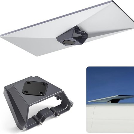 Starlink Gen 3 Mobility Roof Mount for RV Trailer Vehicle – Heavy Duty Aluminum Alloy Clamp Base, No-Drill Low Profile Satellite Bracket