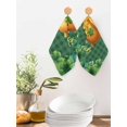 thumbnail image 2 of St Patricks Day Kitchen Dish Towels for Drying Dishes Set of 3, Gold Coin Green Shamrock Spring Watercolor Plaid Waffle Weave Microfiber Hand Tea Bathroom Towels Quick Dry & Absorbent Towel 12x12, 2 of 7