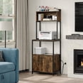 thumbnail image 4 of YANGLI 5-Tier Kitchen Bakers Rack with Power Outlet, Industrial Microwave Stand, Rustic Brown, 4 of 6