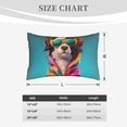 thumbnail image 4 of Naloa Colorful Sunglasses Dog Pillowcase, Throw Pillowcase, Wrinkle-Free, Stain-Resistant with Hidden Zipper for Bedroom Sofa-16"x24", 4 of 6