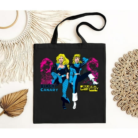 vintage Black Canary Tote Bag - DC Comics - JLA & JLI League Member - Dinah Lance   Grateful Thankful Blessed   Over the Top Christmas -TH22314