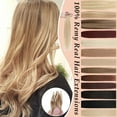 thumbnail image 1 of MY-LADY 50strands/set 100% Remy Human Hair Micror Loop Extensions Natural Hair MicroBead Pre Bonded Micro Link Real Hairpiece without Glue 16inch #18P613 Ash Blonde & Bleach Blonde, 1 of 8
