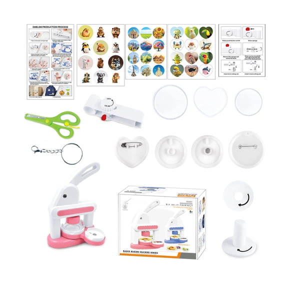 Kids Art Craft Badge Maker Tool Set With Accessories Kits Crafts Badges Maker Press Brooch Pin Machine Educational Toy