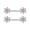 Clear, variant on 14G 316L White Opal Flower CZ Nipple Barbell stainless steel Nipple Ring Nipple Piercing Jewelry for Women 2PCS