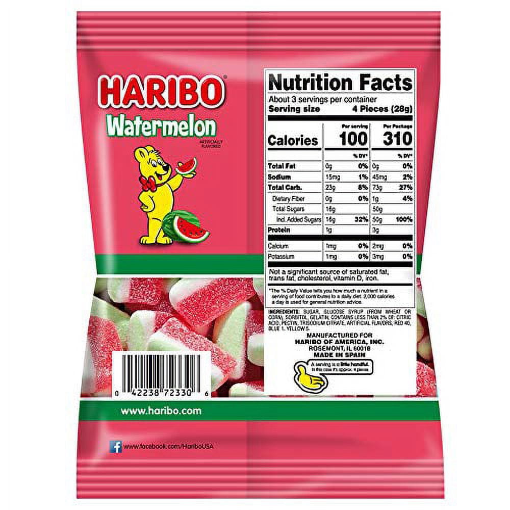 Haribo Gummi Candy Soft and Chewy Watermelon 12 Count 3.1 oz