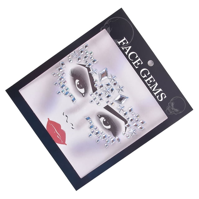 Qarigey Ojo cuerpo cara gemas diamantes de imitación pegatinas autoadhesivas estilo Simple geométrico brillo elegante uñas mujeres Festival Tratamientos faciales Blanco