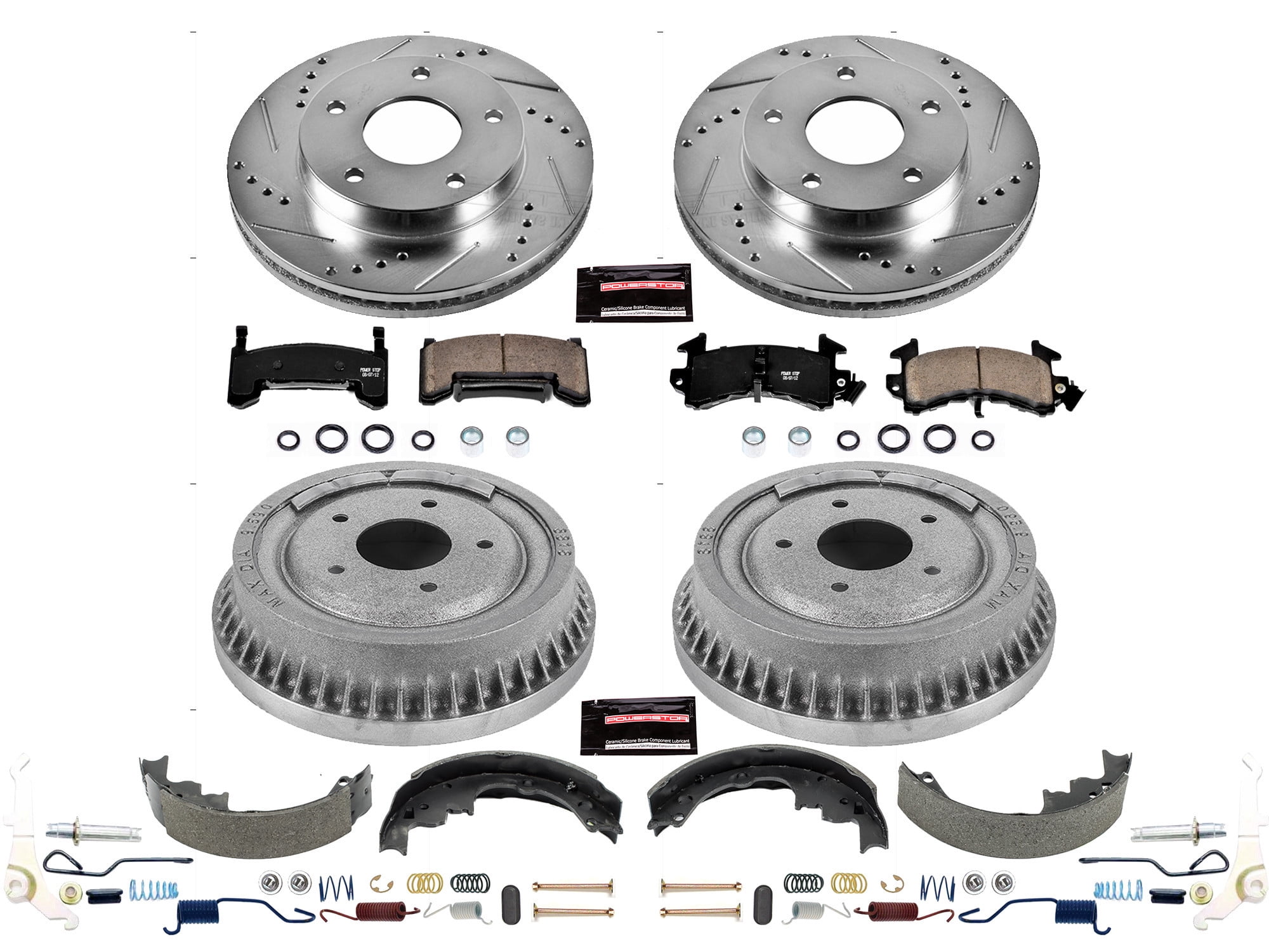 Power Stop Front and Rear Z23 Evolution Brake Drum Kit K15050DK