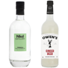 Nkd Distillery Tequila Alternative Premium Non-Alcoholic Spirit 750 ML Bottles w Owen’s Mixers Ginger Beer 750 ML Bottles - A