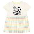 thumbnail image 3 of Inktastic Little Sister and Biggest Fan Soccer Player Girls Baby Dress, 3 of 5