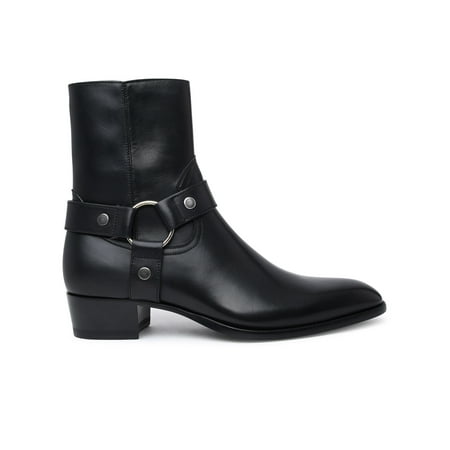 

Saint Laurent Man Black Leather Wyatt Boots